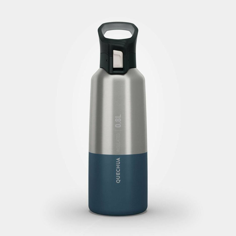 Quechua Mh100, Stainless Steel Screw Cap Hiking Water Bottle, 20oz in Damson